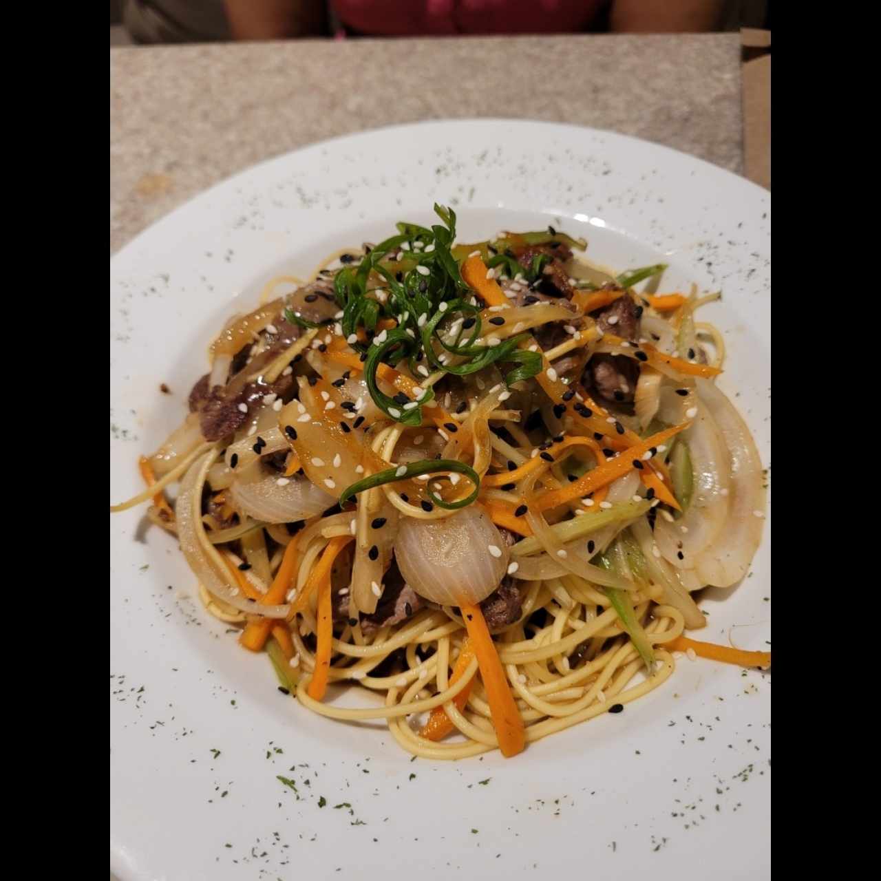 Filete de res al wok
