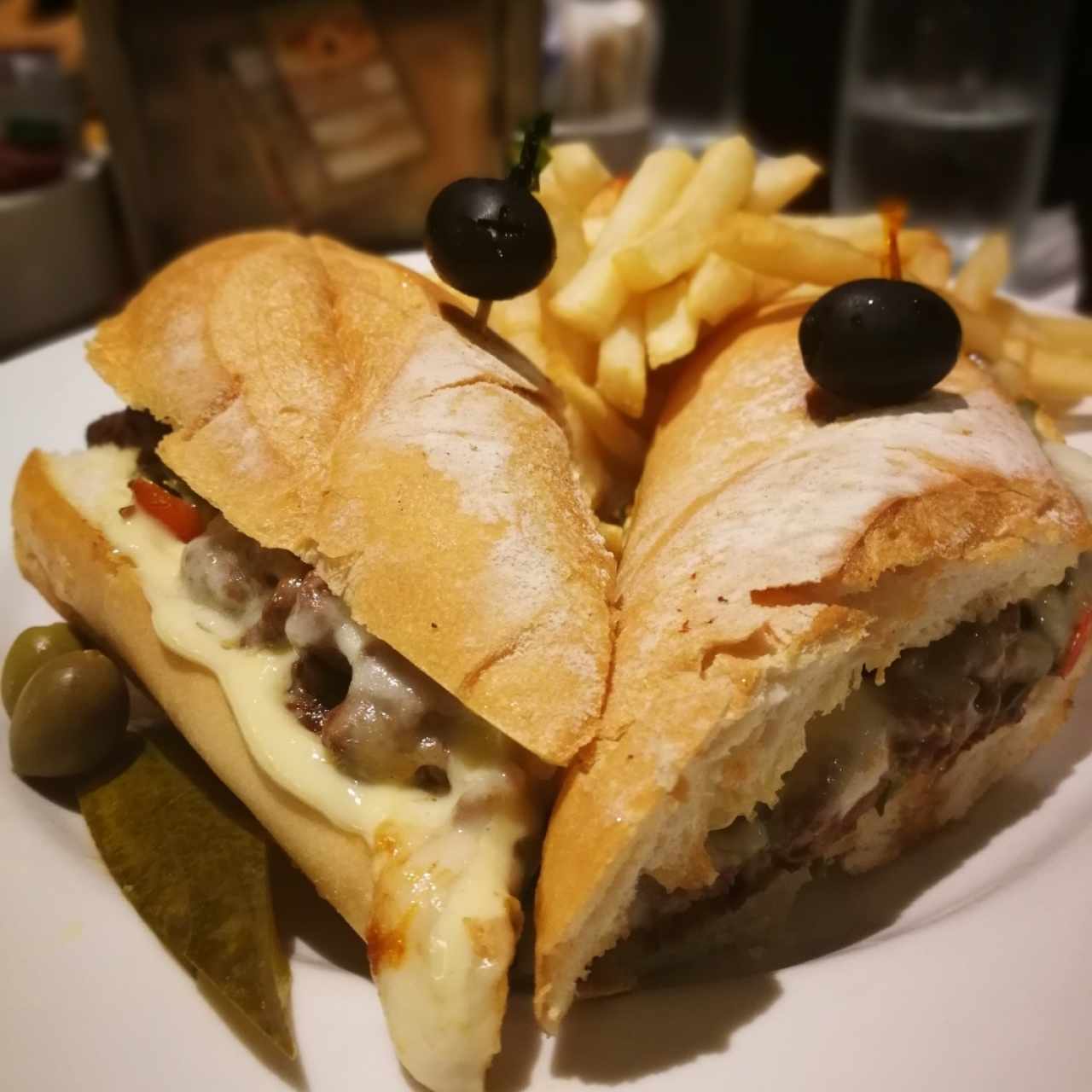 Philly steak sandwich