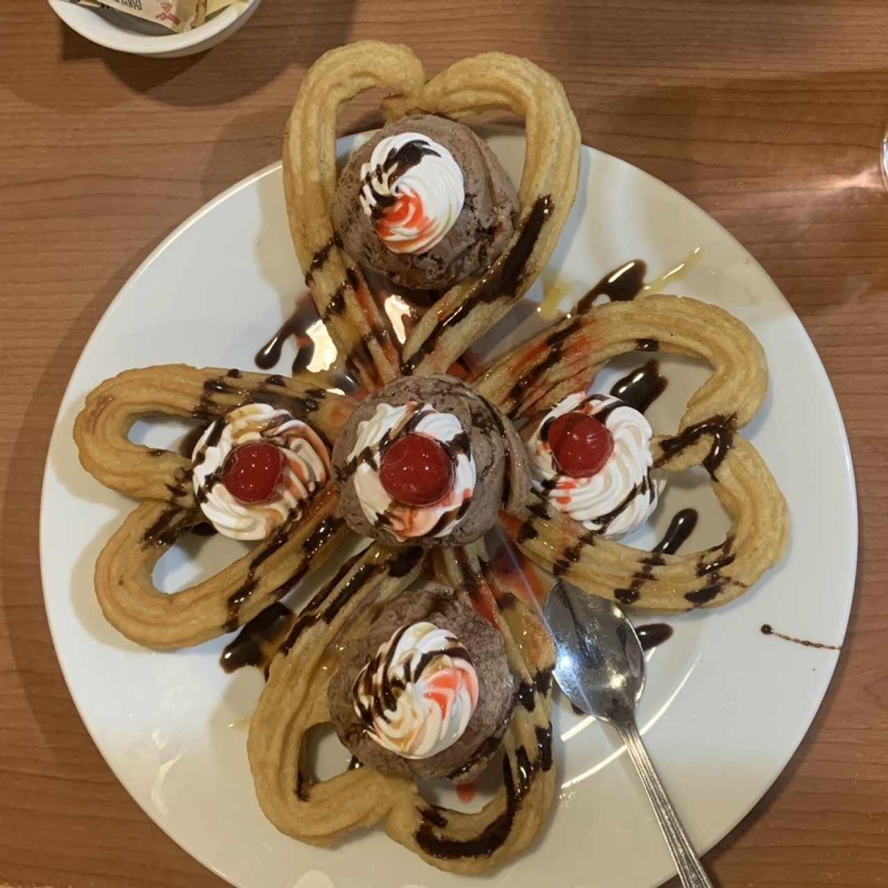 Churros con helado