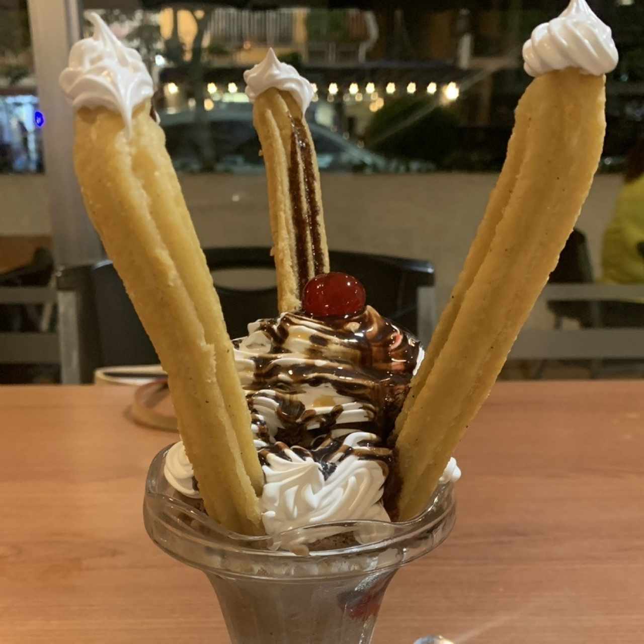 Churros con helado