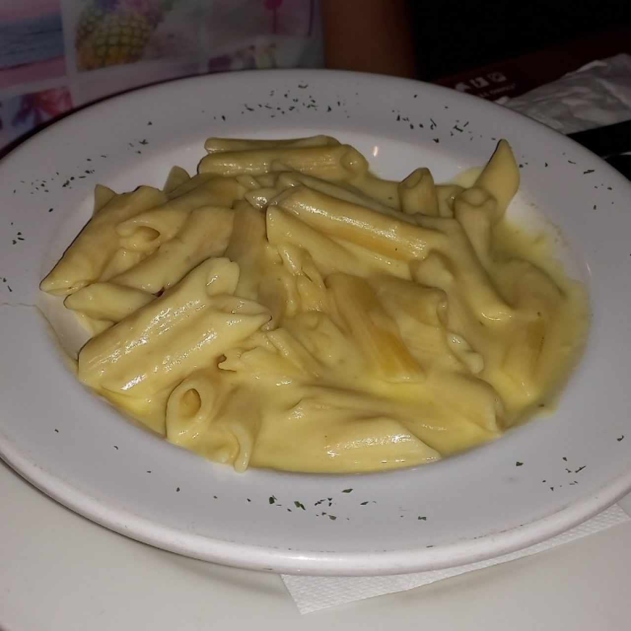 Penne en salsa Blanca