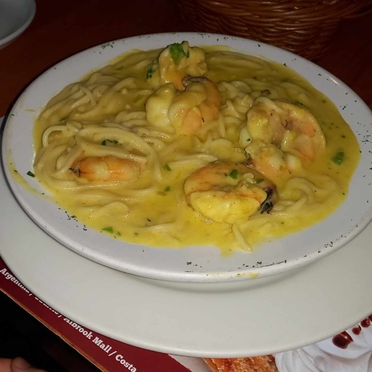 Pasta con Camarones