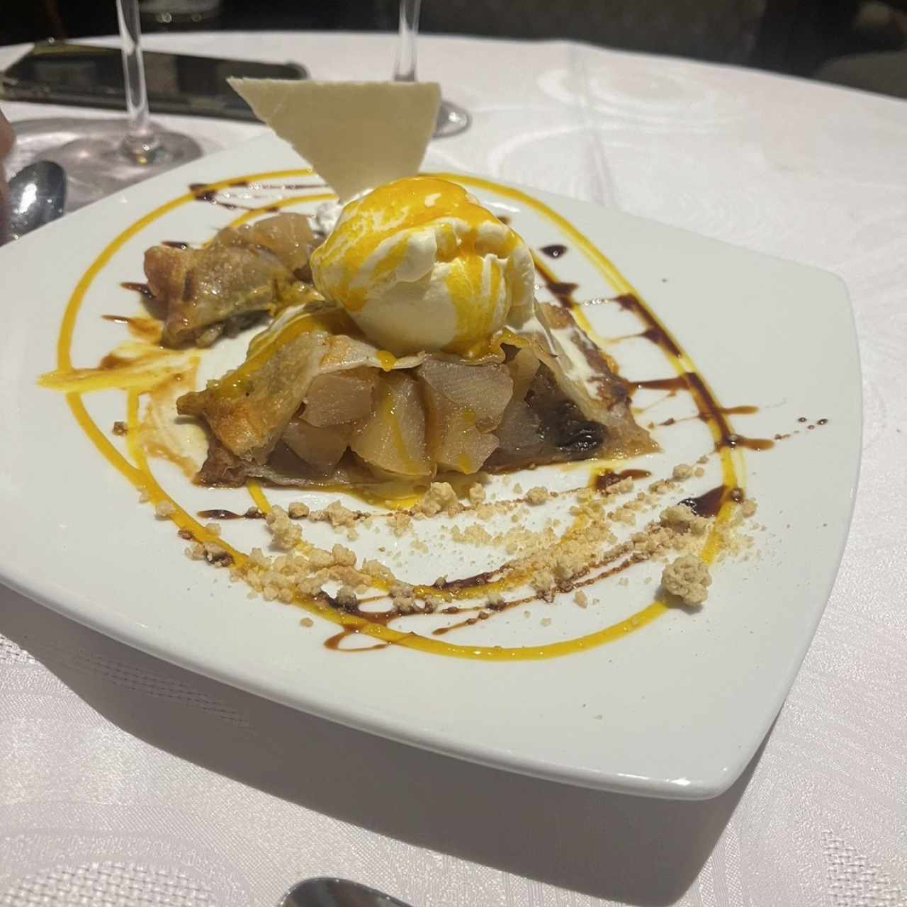 Postre montado de vainilla 