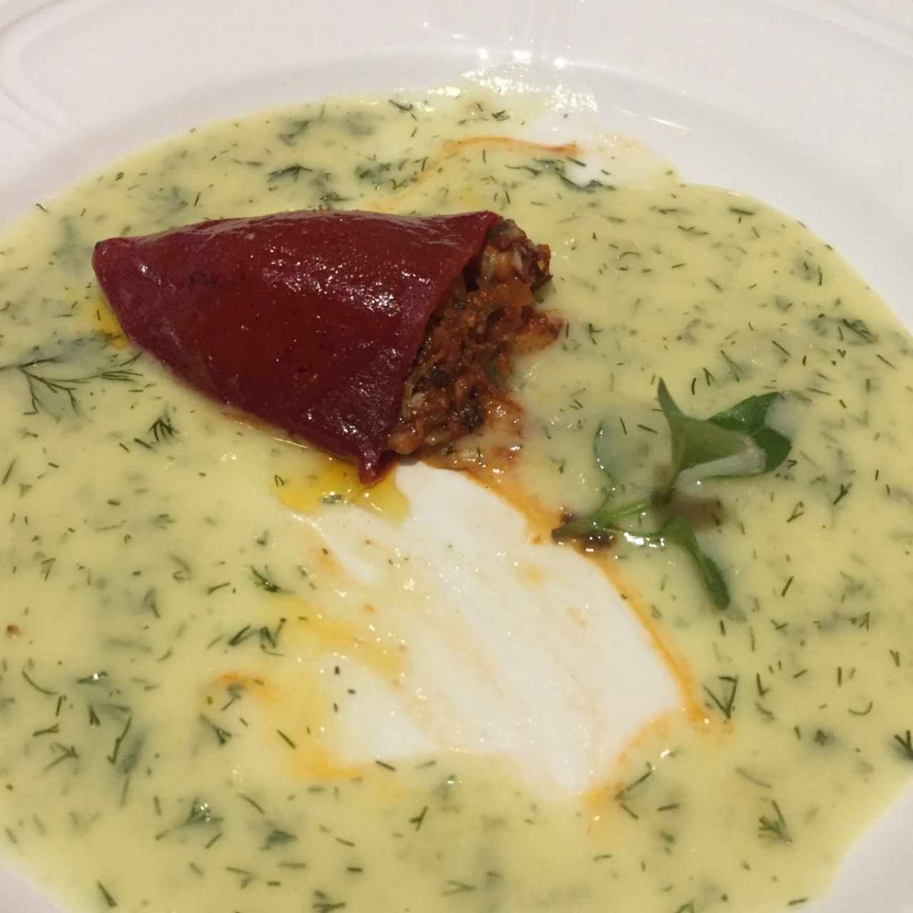 piquillo relleno de Centollo...¡espectacular! 