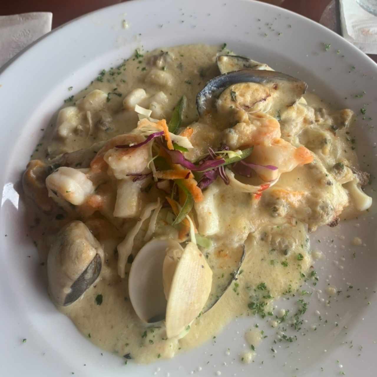 Filete de Corvina Rellena de Mariscos