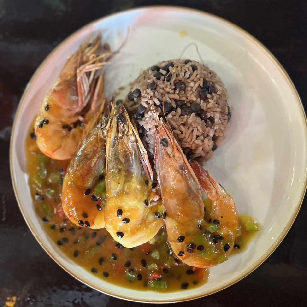 Langostinos en Salsa Maracuyá
