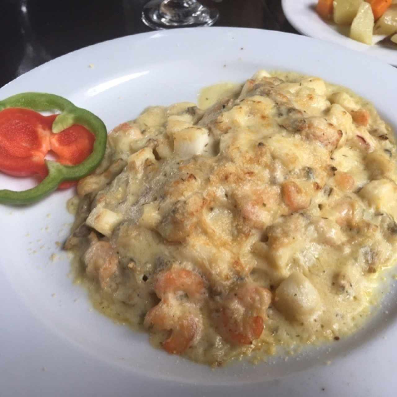 Corvina rellena de mariscos