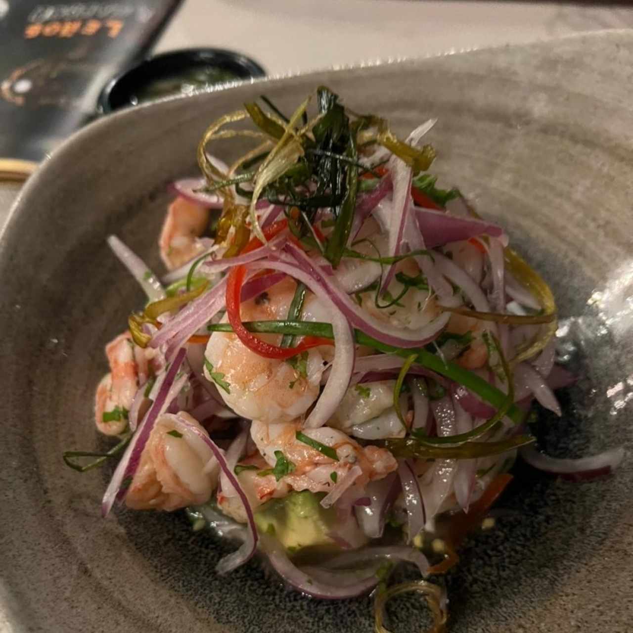 ceviche de camarón 