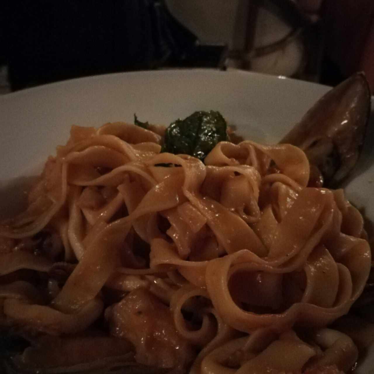 Fetuccini con mariscos