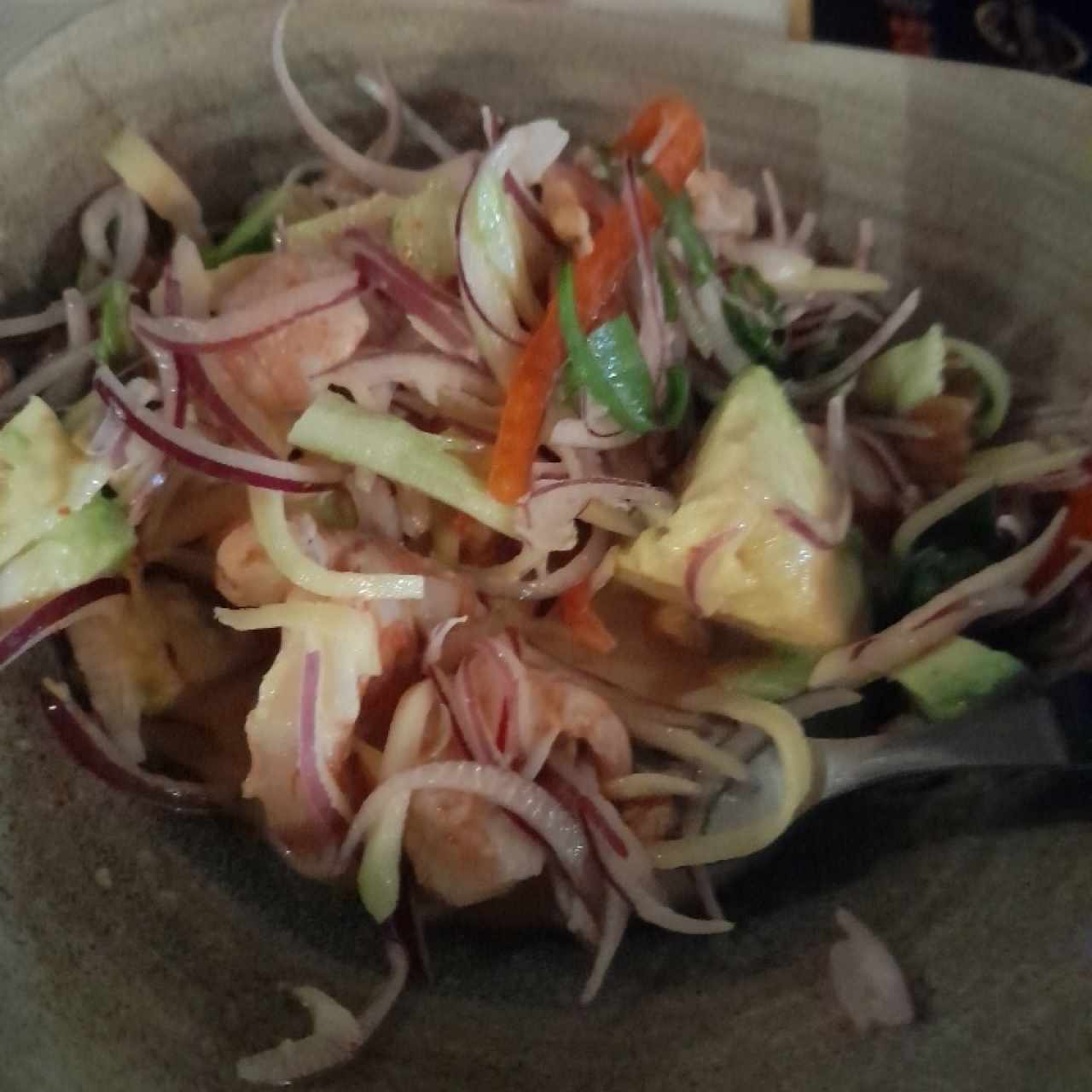 CEVICHE PERUANO FUSIÓN DE CAMARÓN