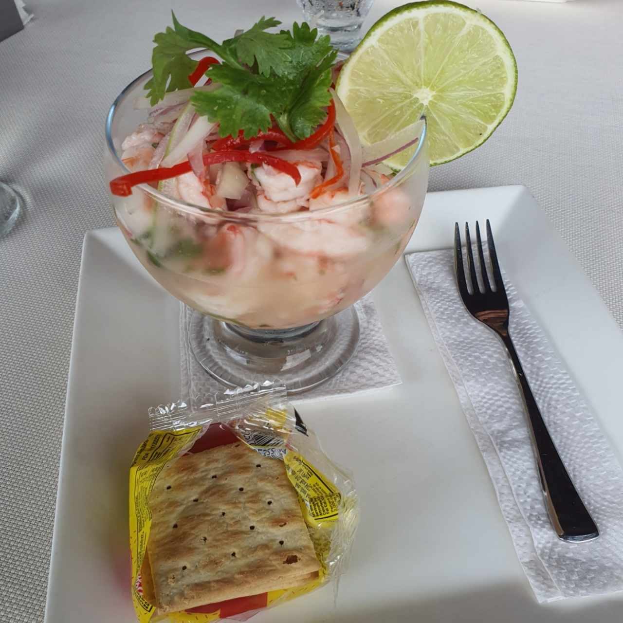 ceviche de camarón 