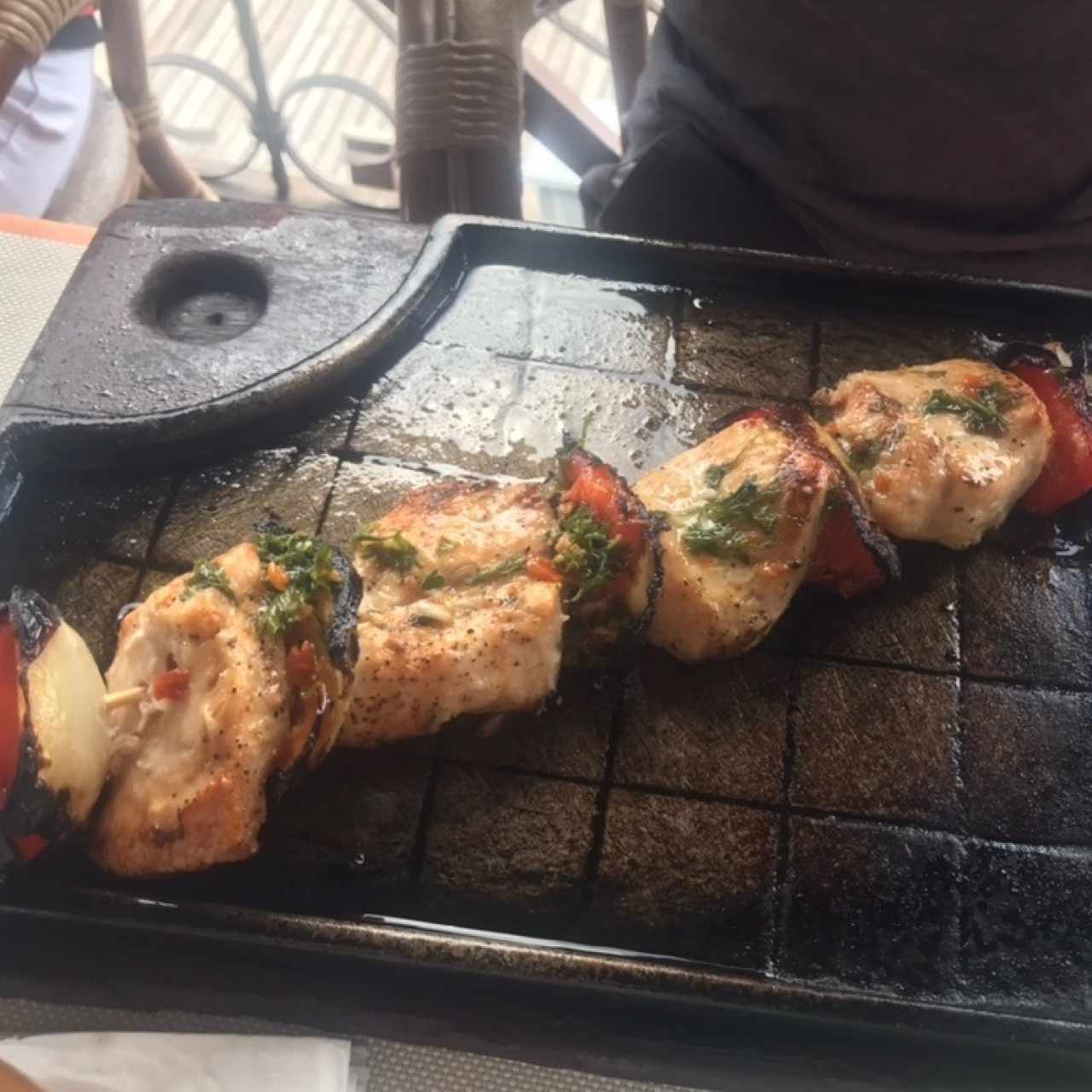 Brocheta de pollo