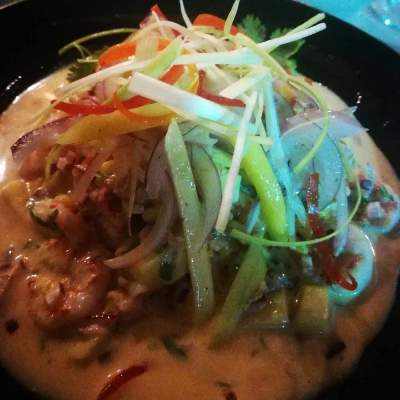 Ceviche peruano de camarón 