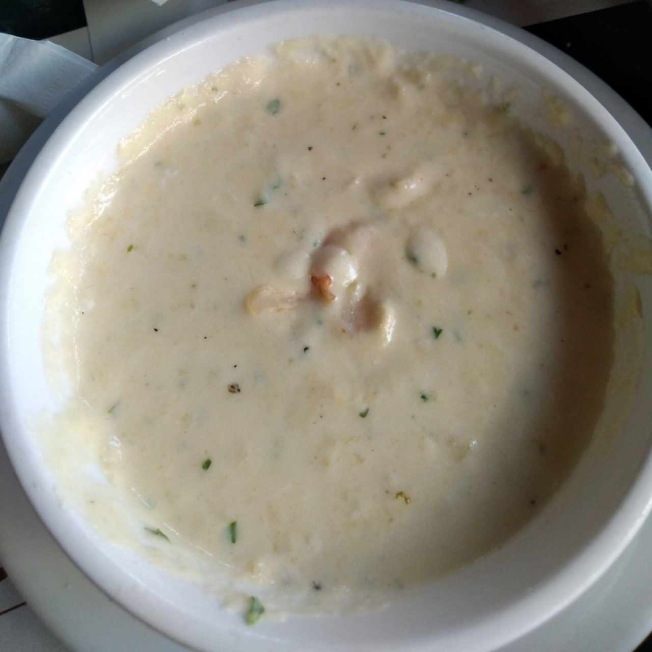 crema de mariscos muy buena