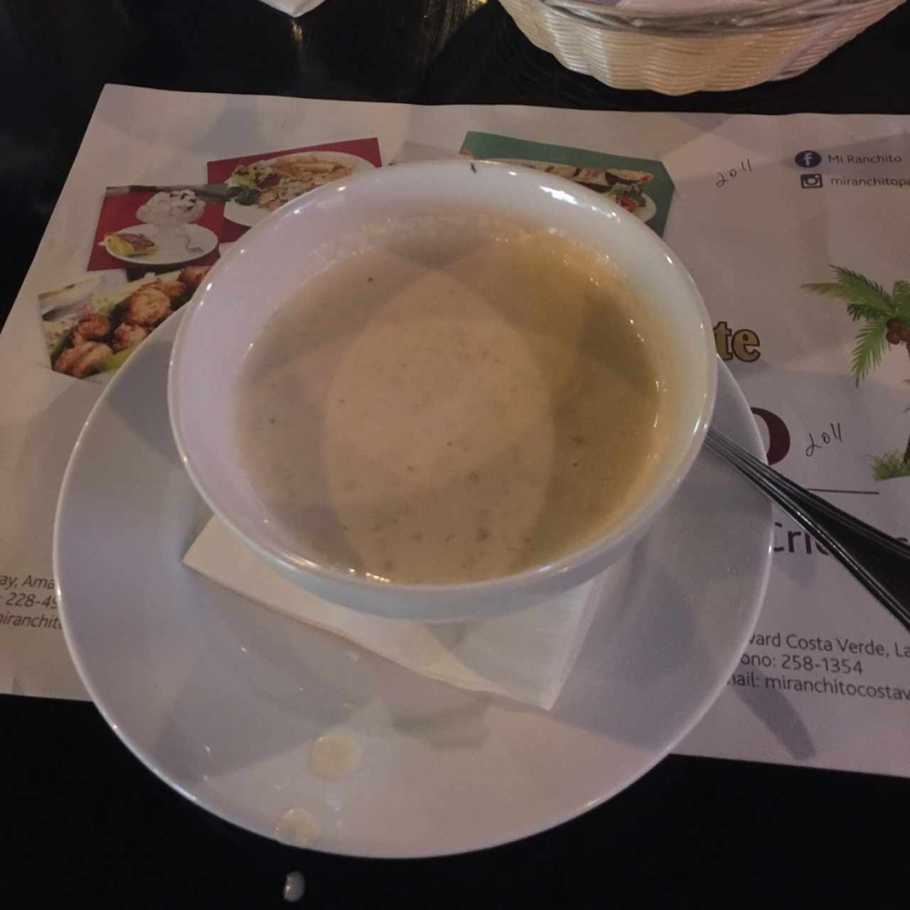 crema de mariscos