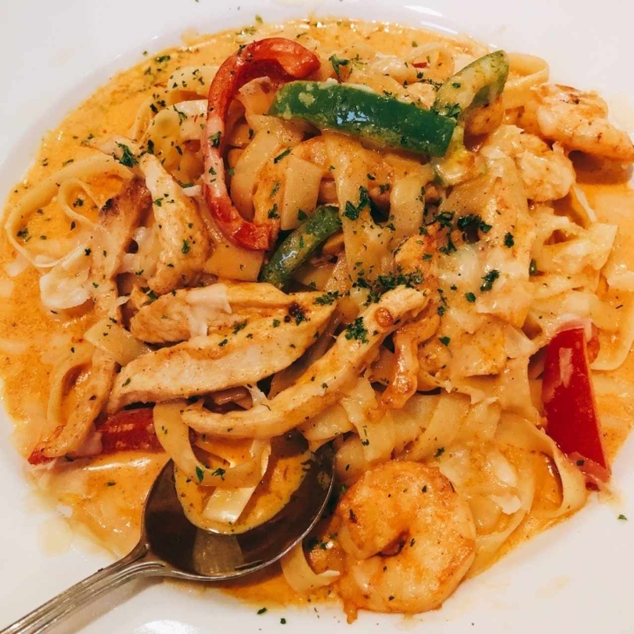 cajun shrimp and chicken pasta