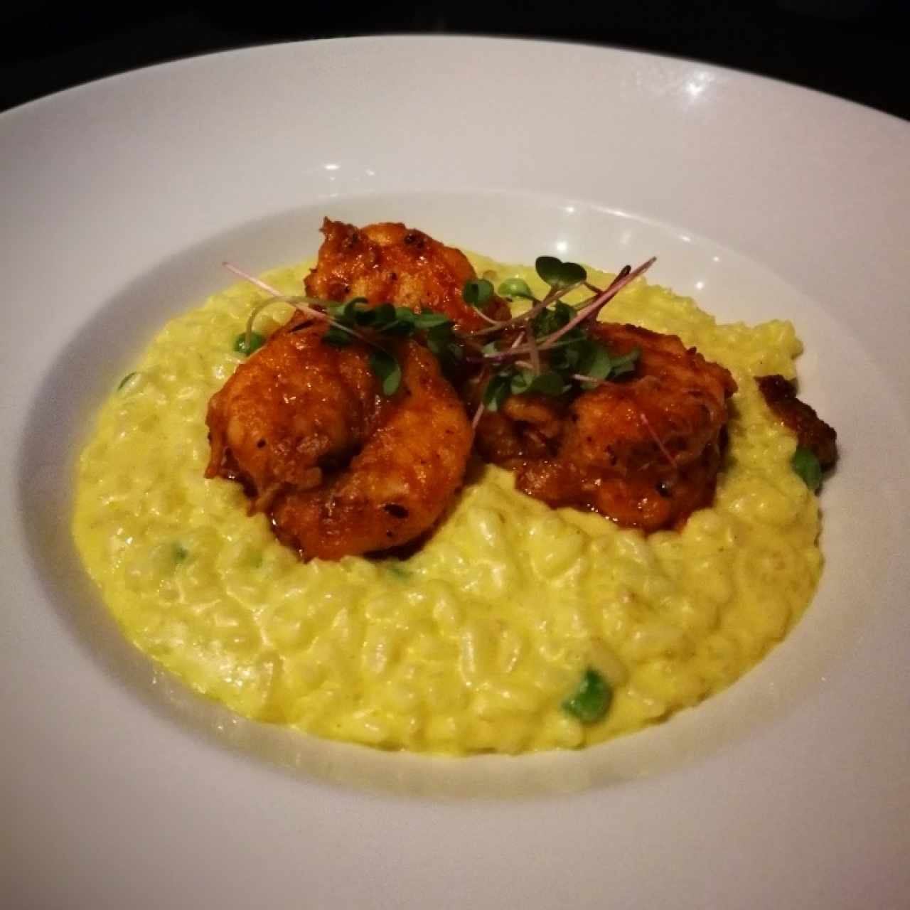 Risotto de langostinos