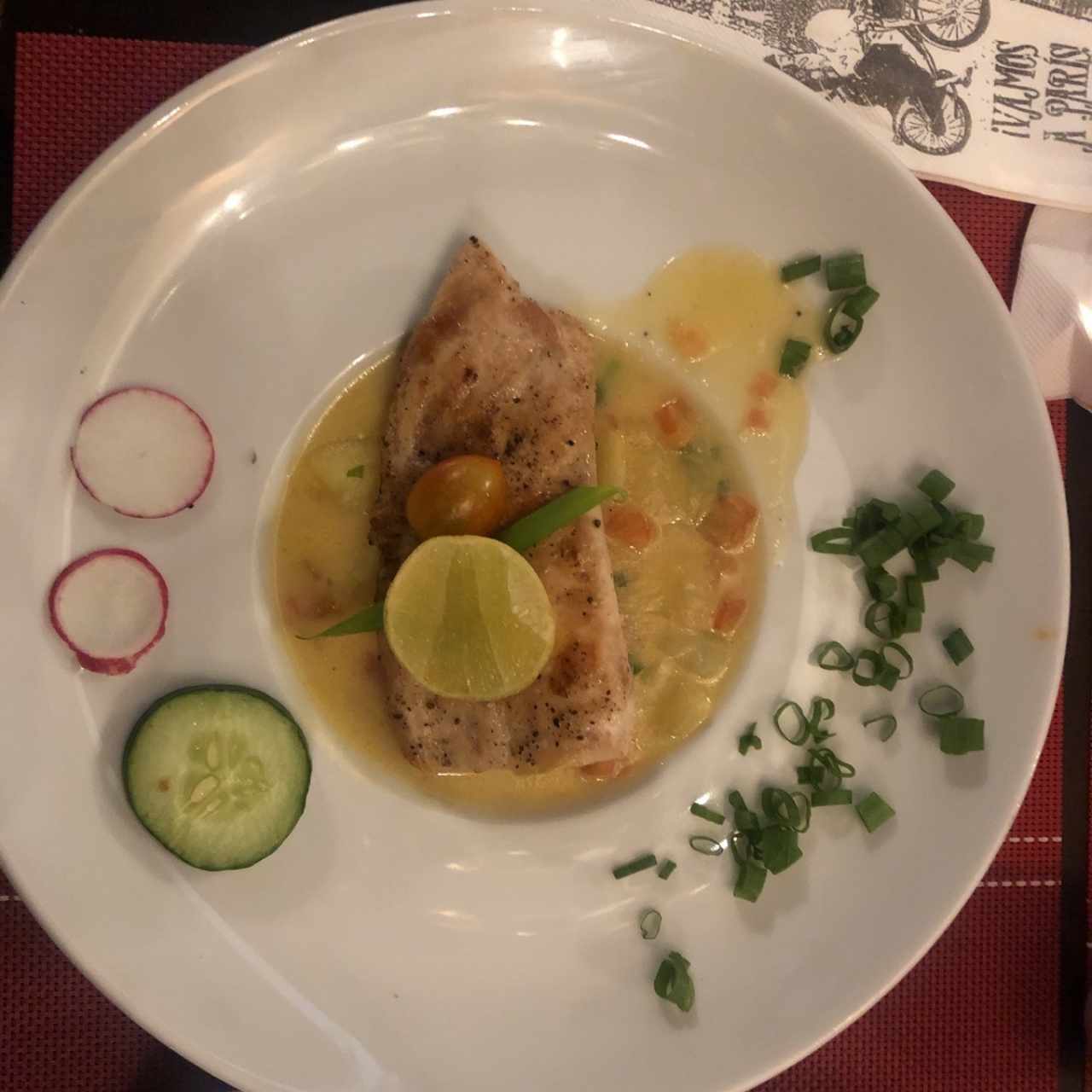 Dorado en salsa de coco