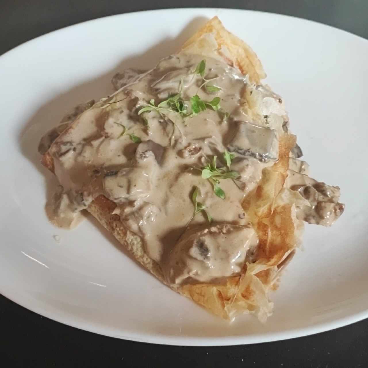 Crepes Salées - Poulet et Champignons