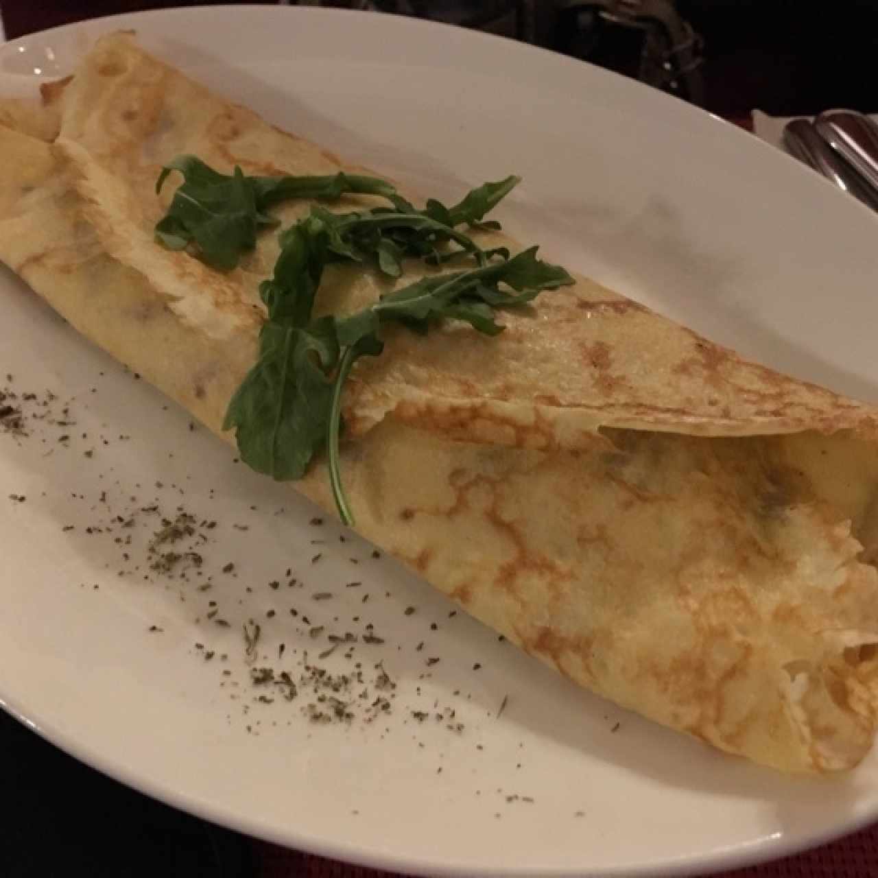 Crepes salées - Poulet et Champignons