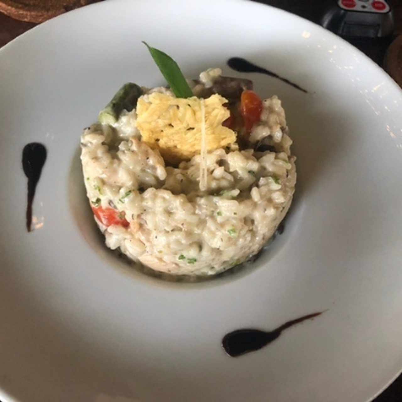 Risotto de poulet et champignons portobello et asperges