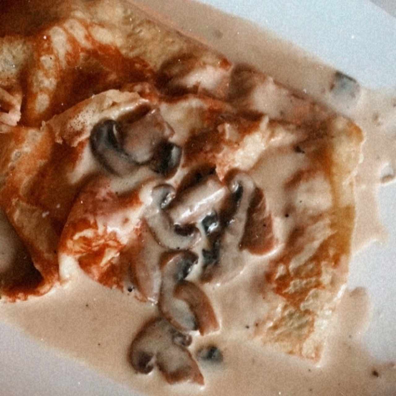 Crepes salées - Poulet et Champignons