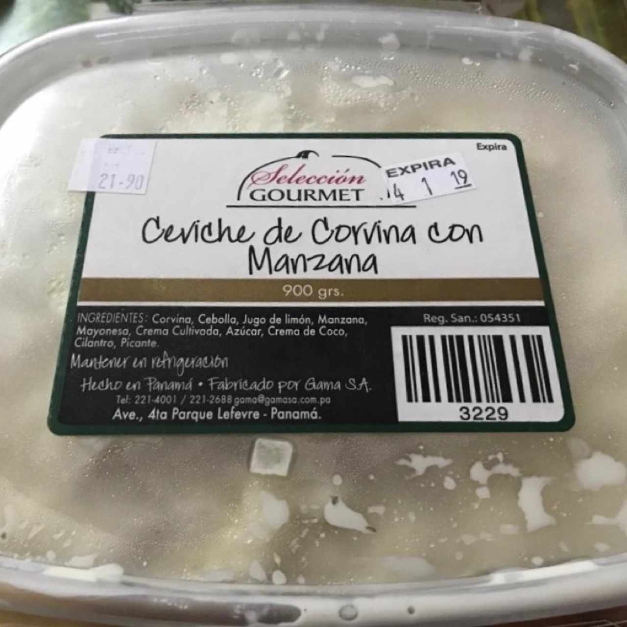 Ceviche de Corvina con Manzana