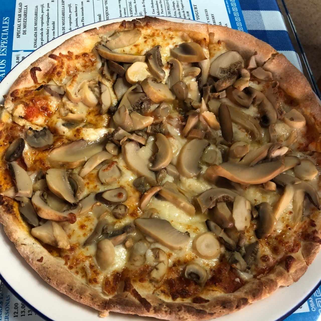 Pizza de Hongos