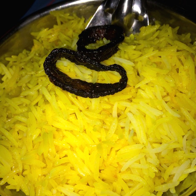 Arroz basmati con azafran