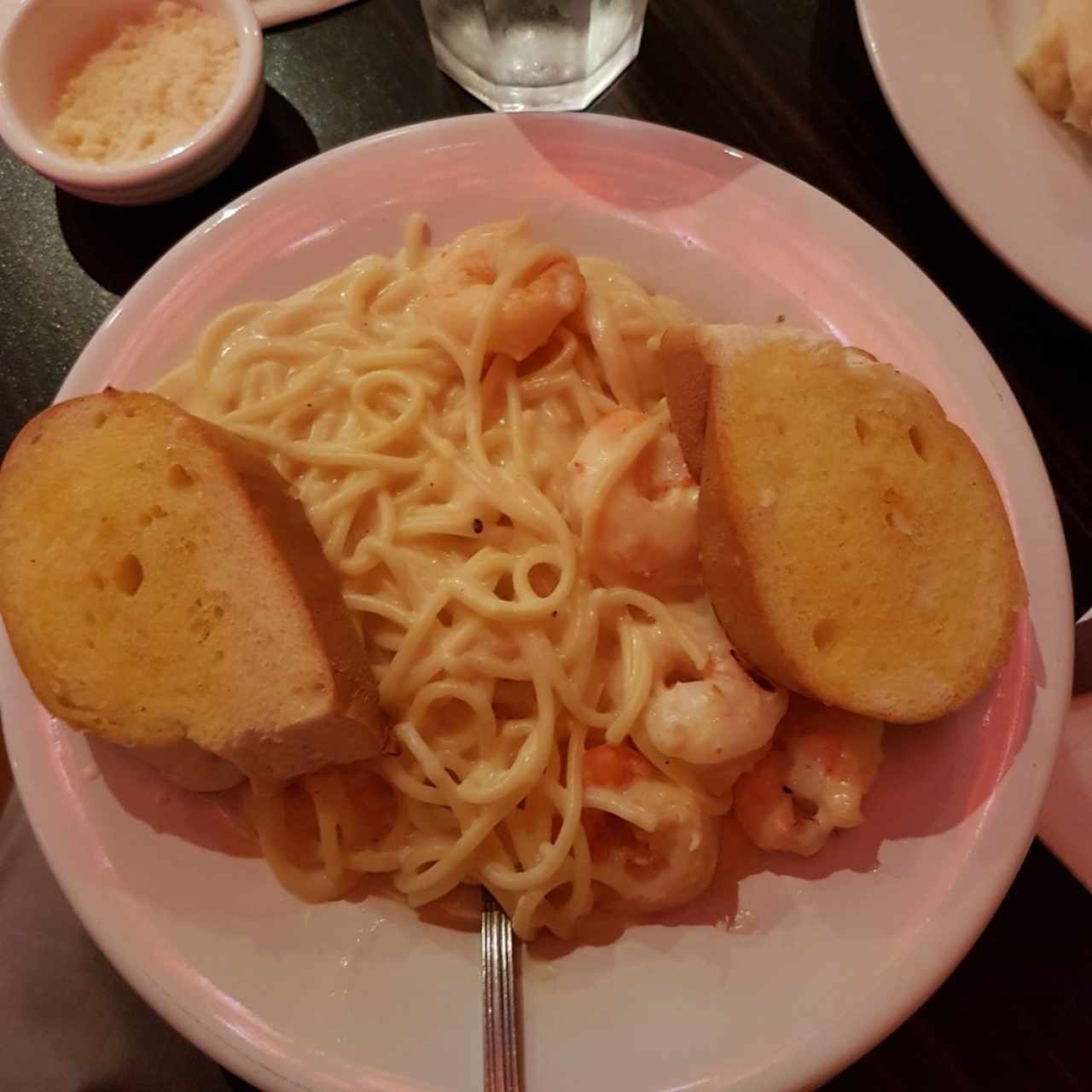 Spaghetti con camarones