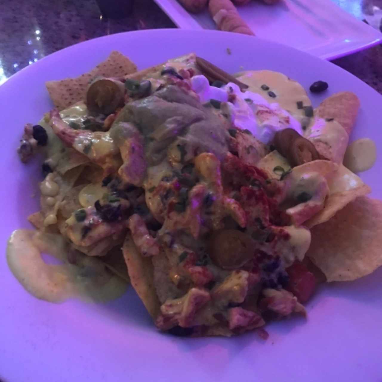 nachos con pollo