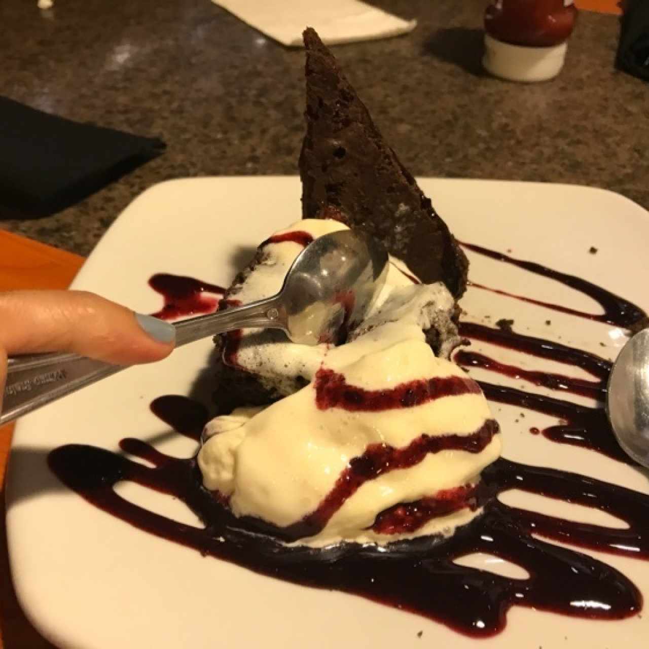 Brownie con Helado