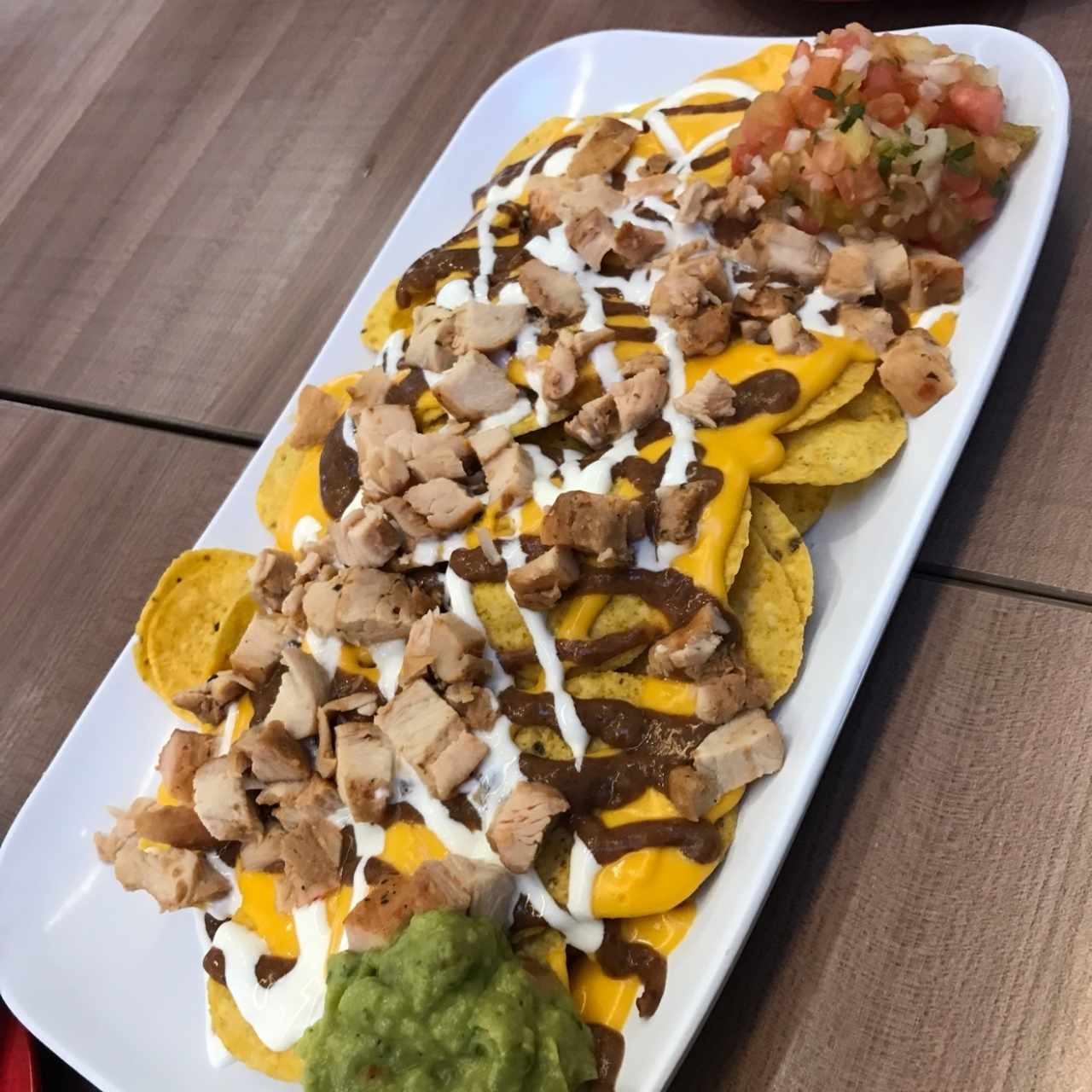 nachos con pollo