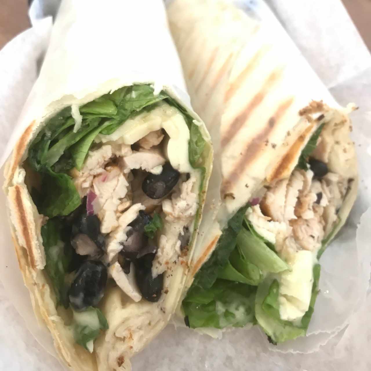 Wrap de pollo maduro