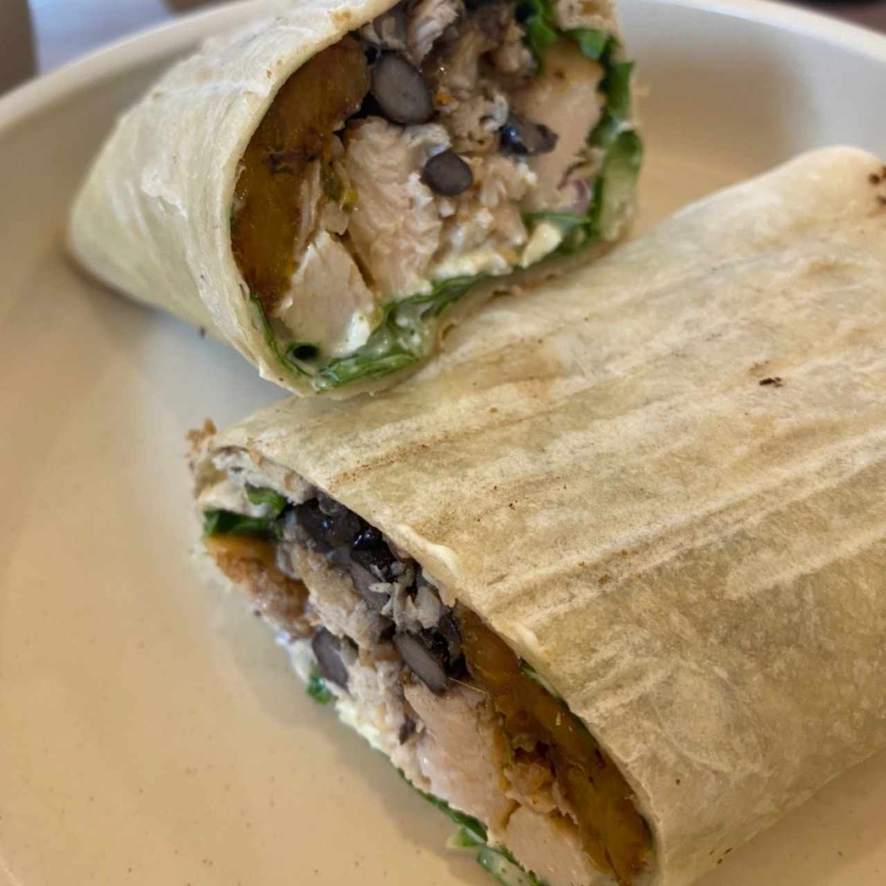 Maduro chicken wrap