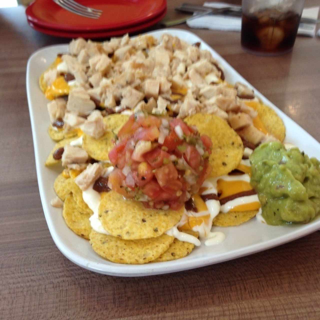 nachos de pollo