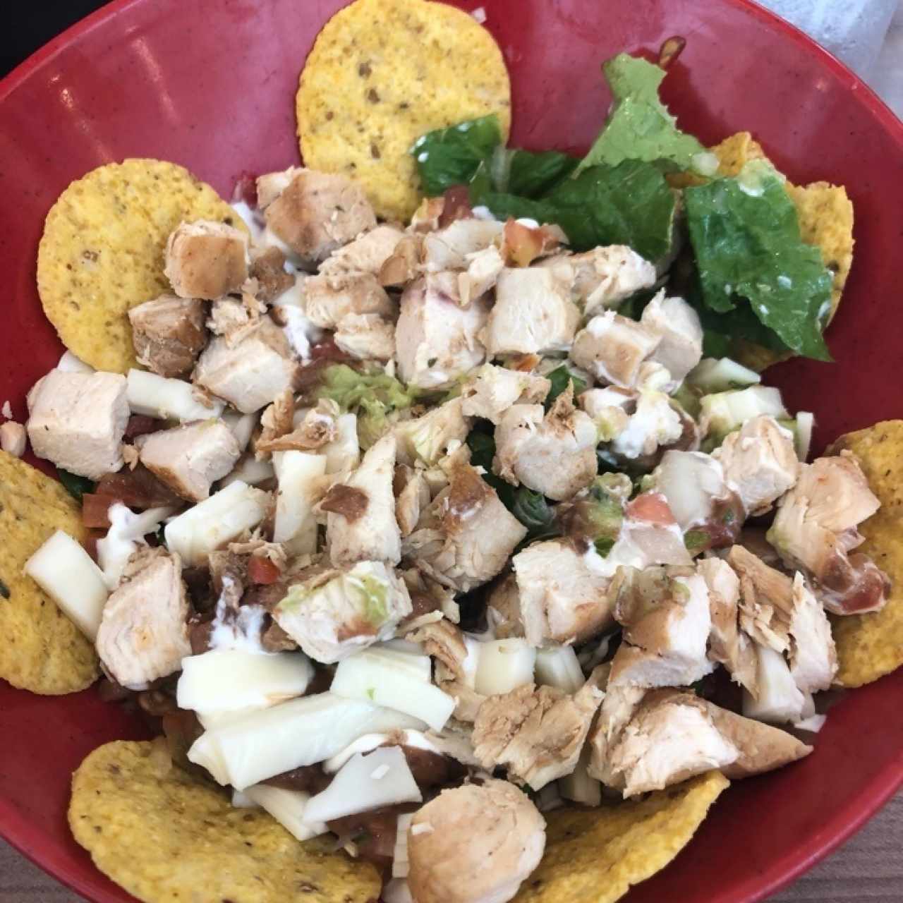 taco salad con pollo