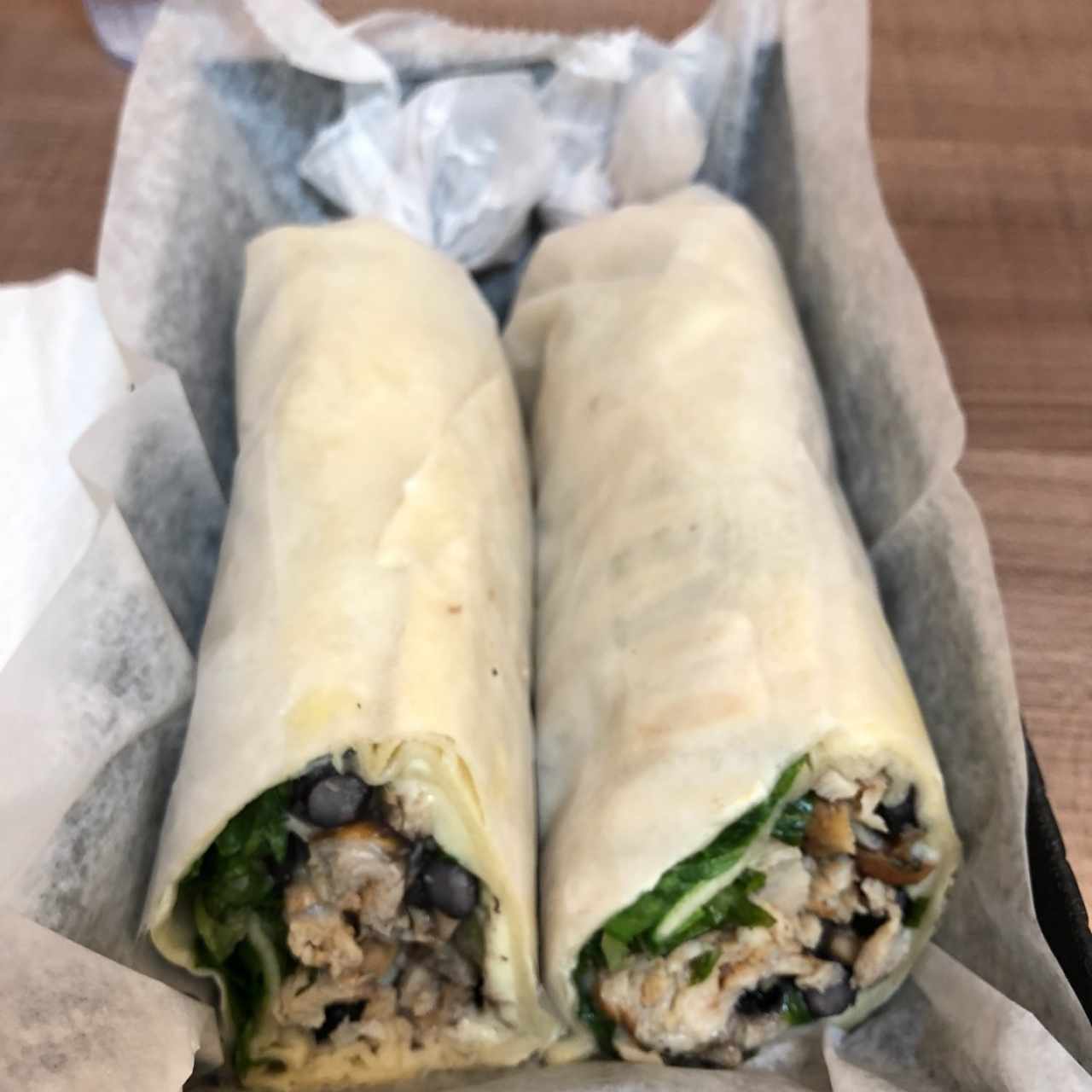 wrap de pollo maduro