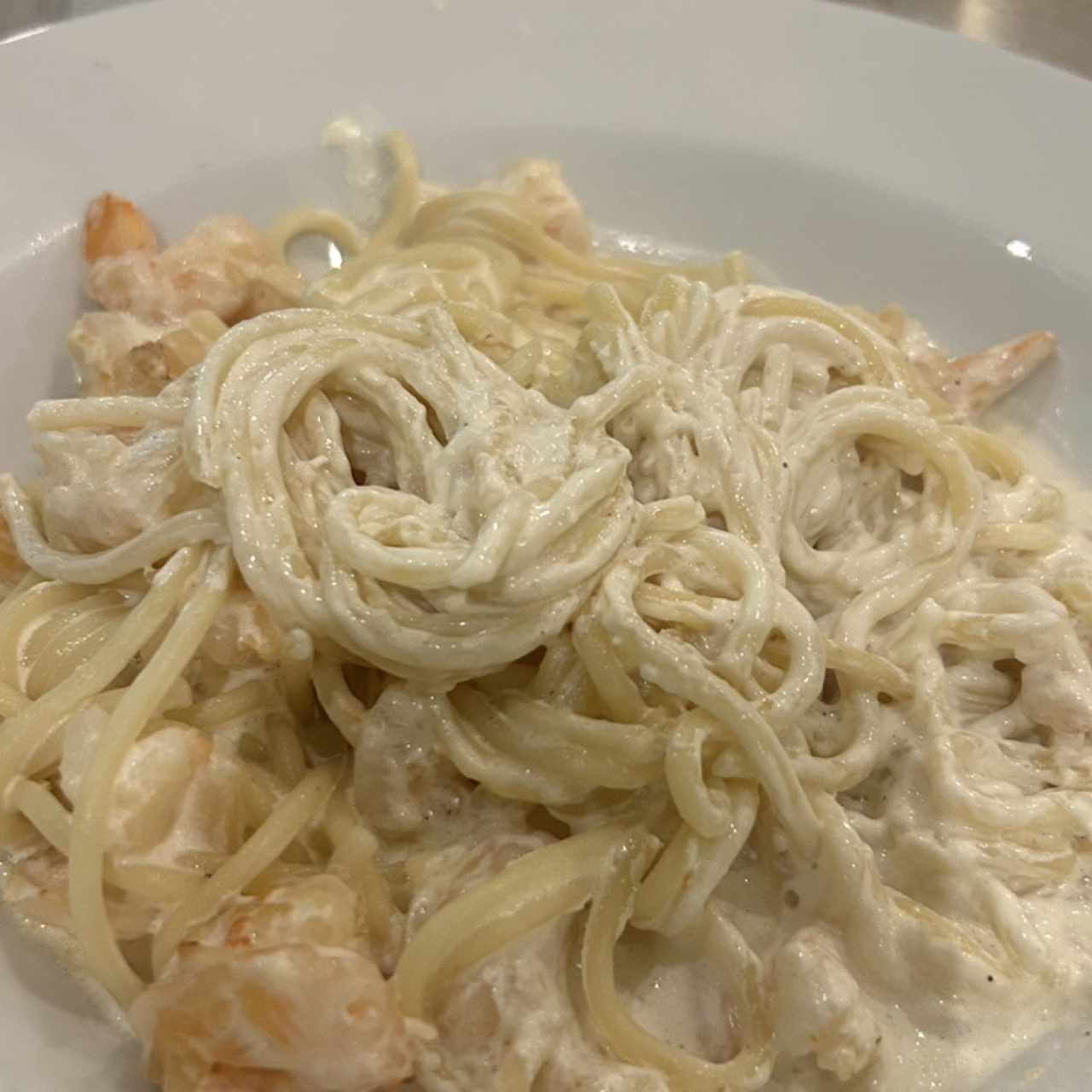 Pastas Largas - Alfredo con Jamón