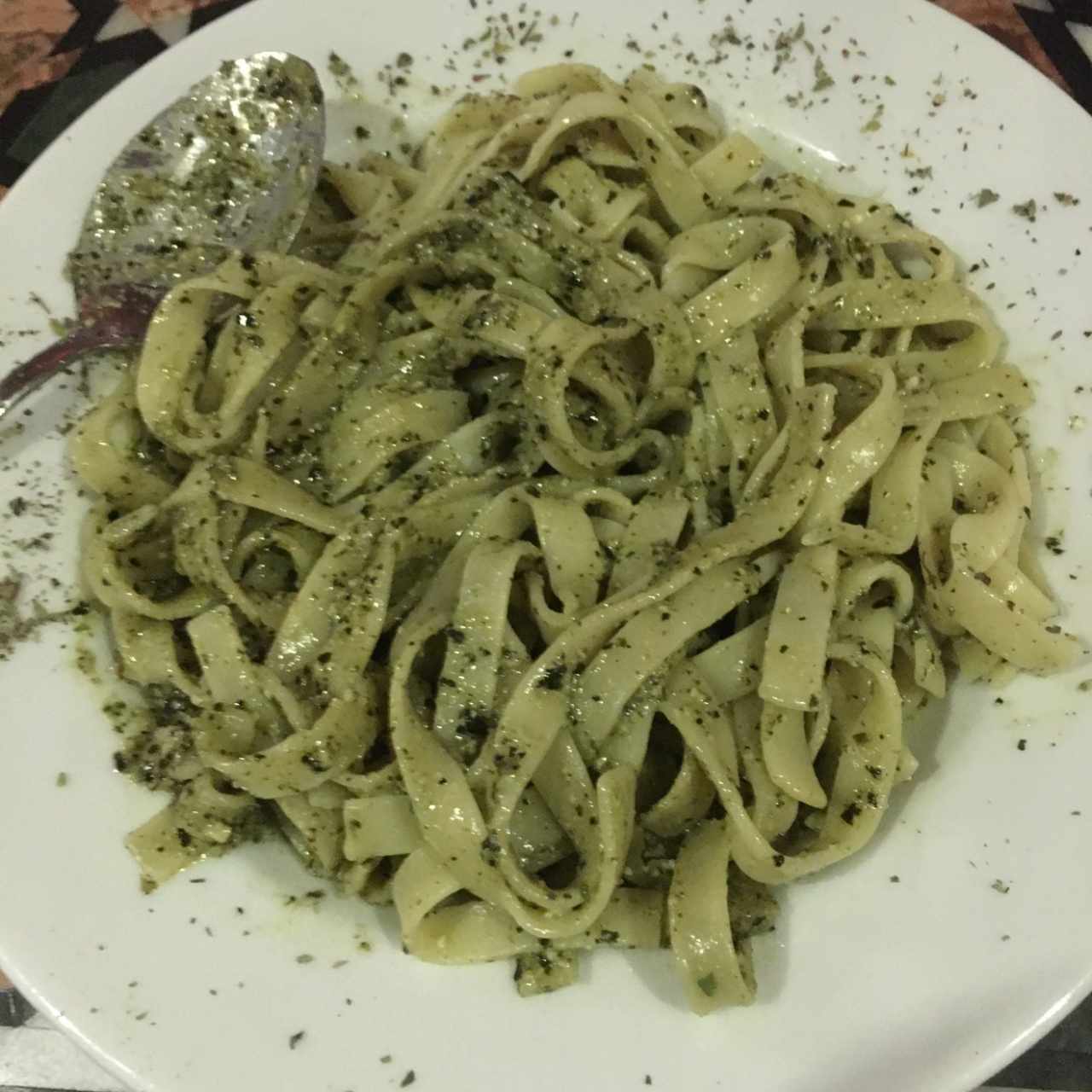 fetuccini al pesto