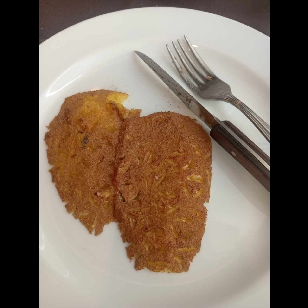 Piña con canela asada 