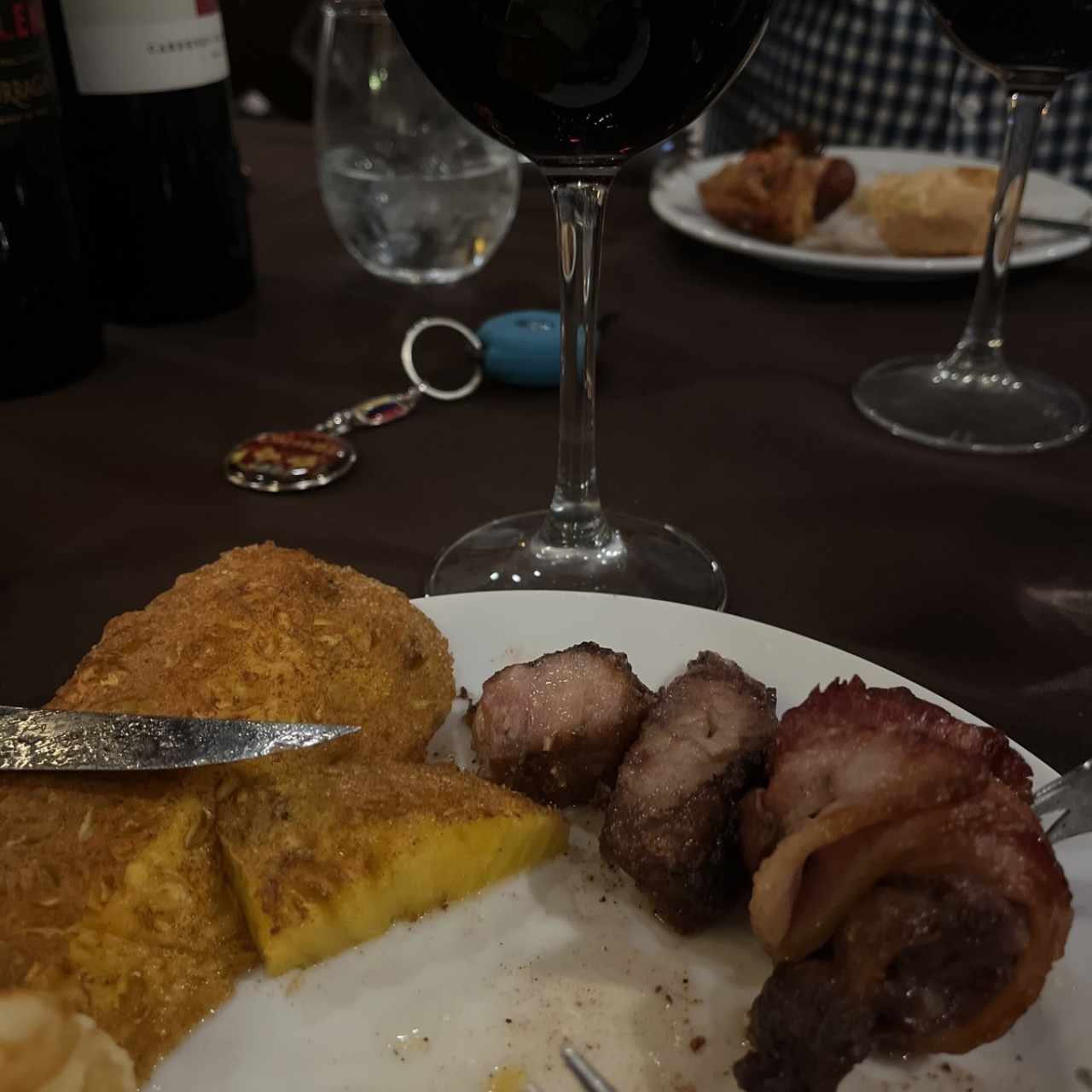 Carne y piña