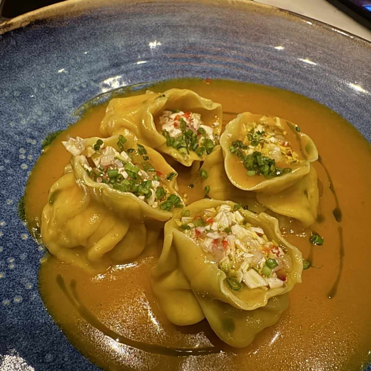 Wonton dumplings de camarón