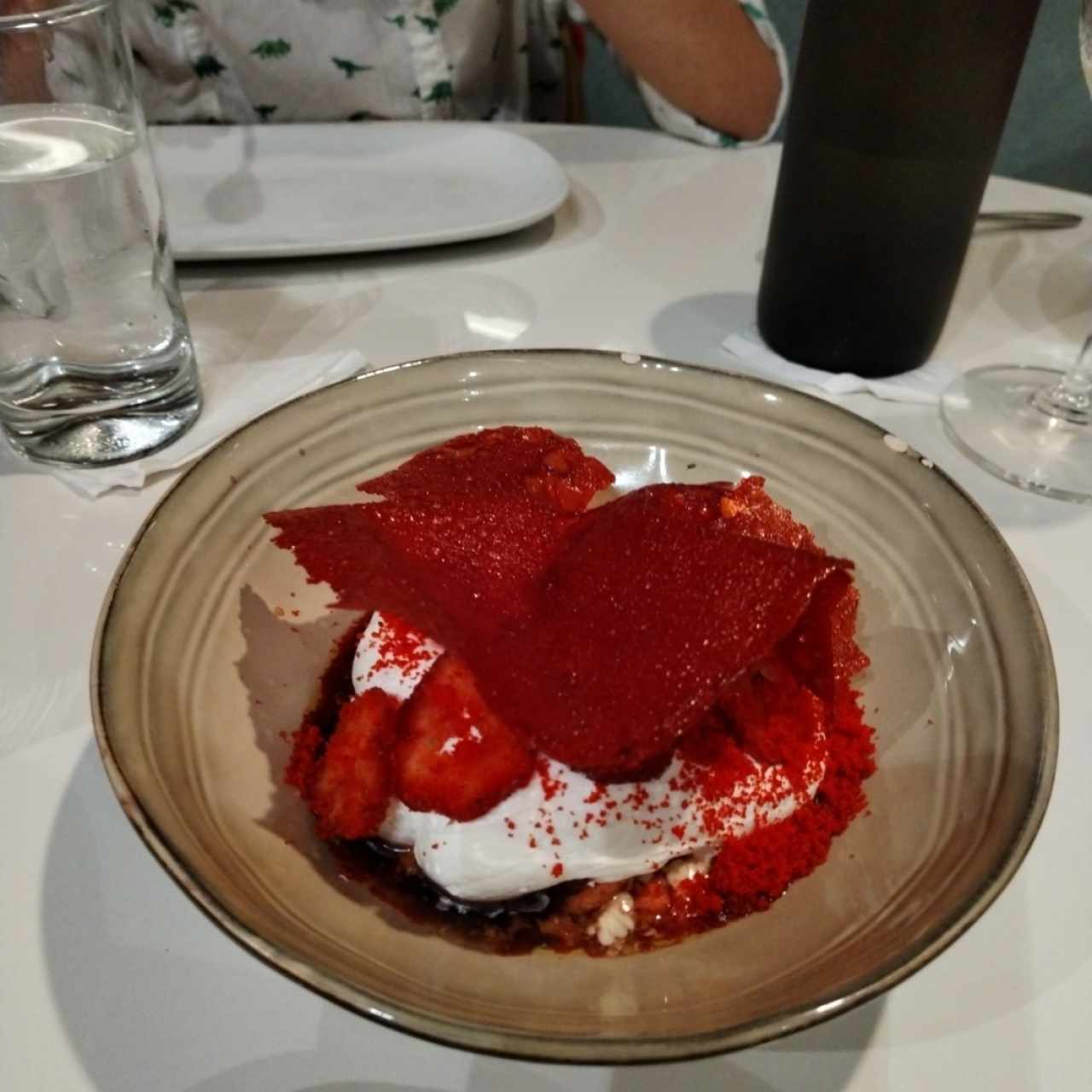 Postre de fresas