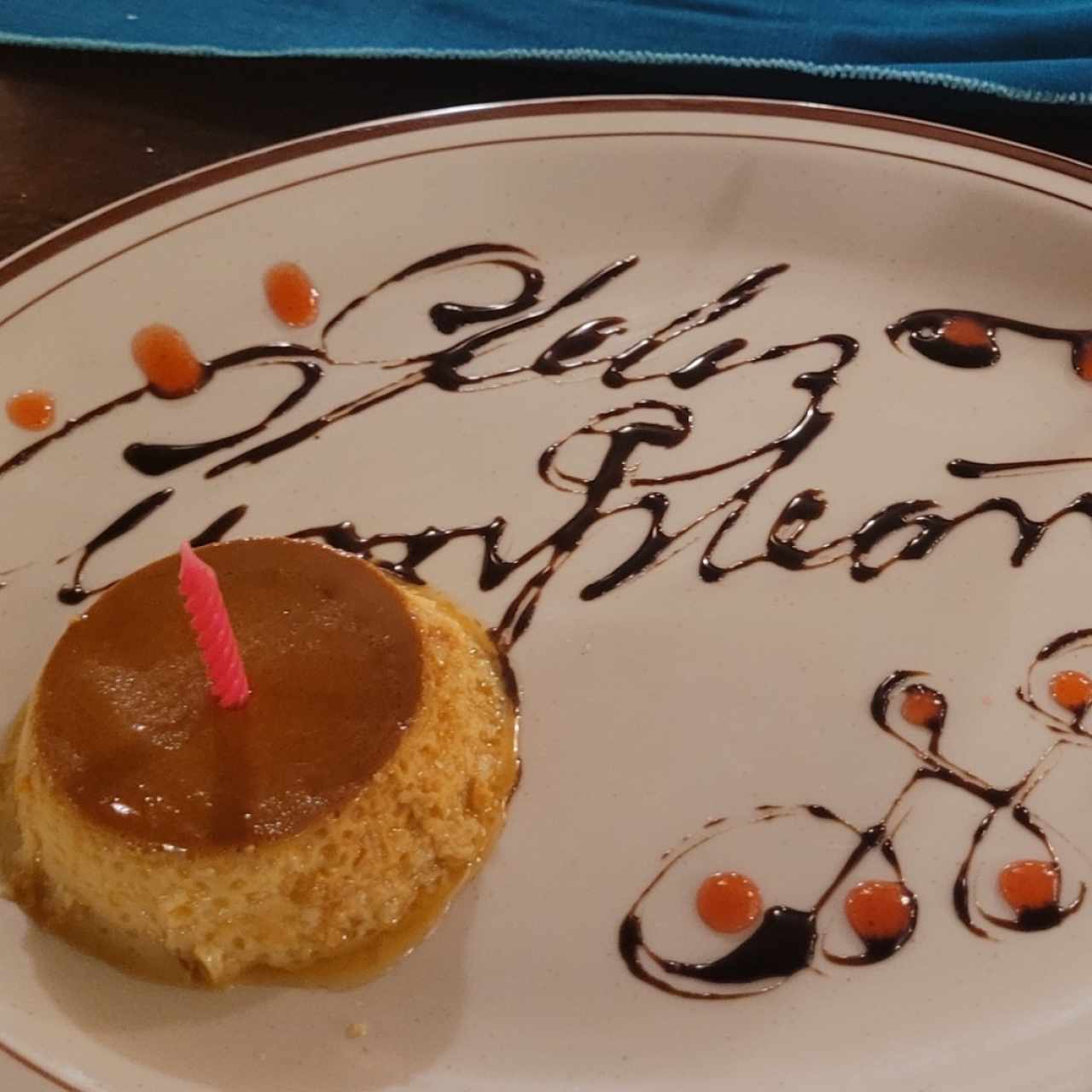 flan de cumpleaños