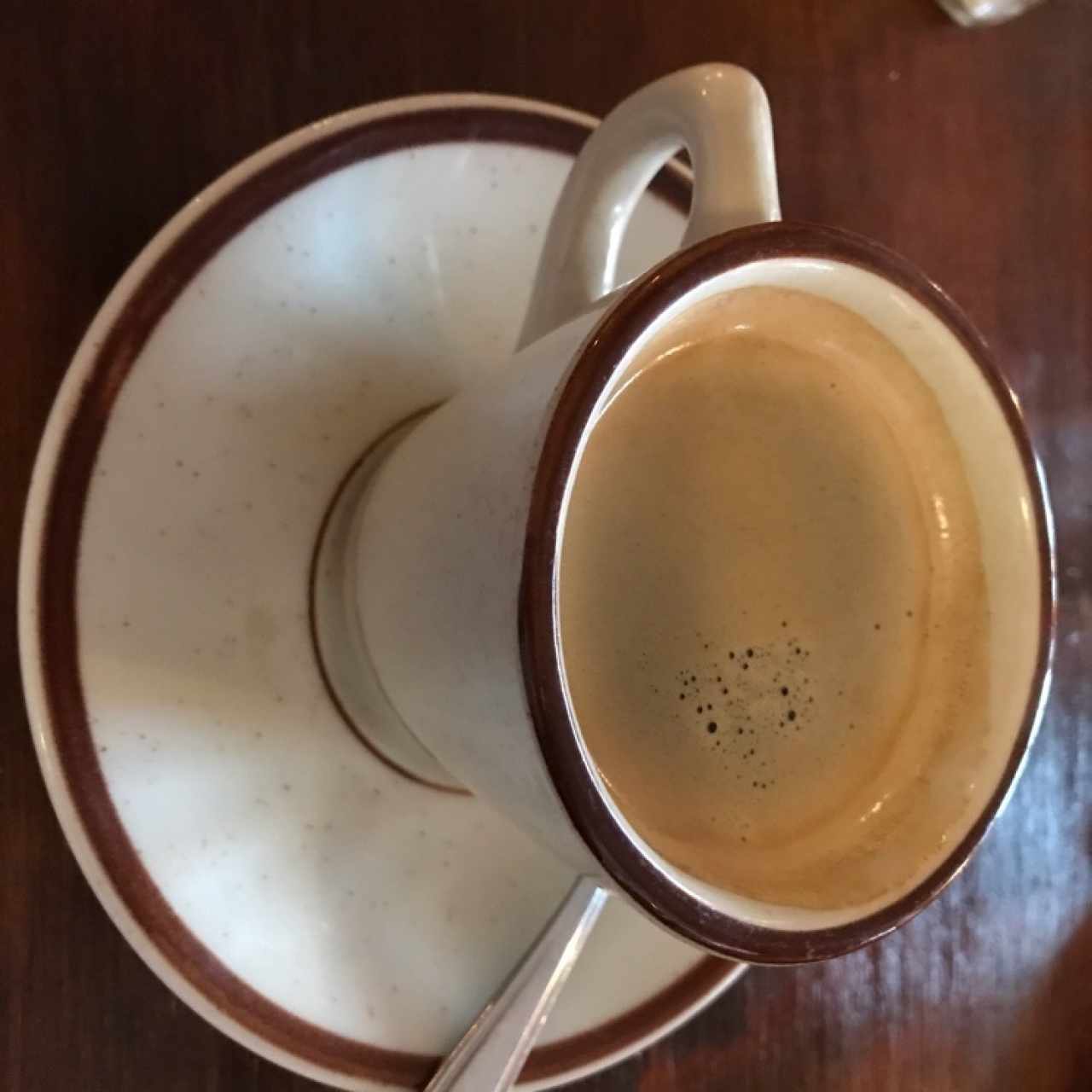 Café americano, despues de una excelente comida y una excepcional atencion terminas con un buen café..