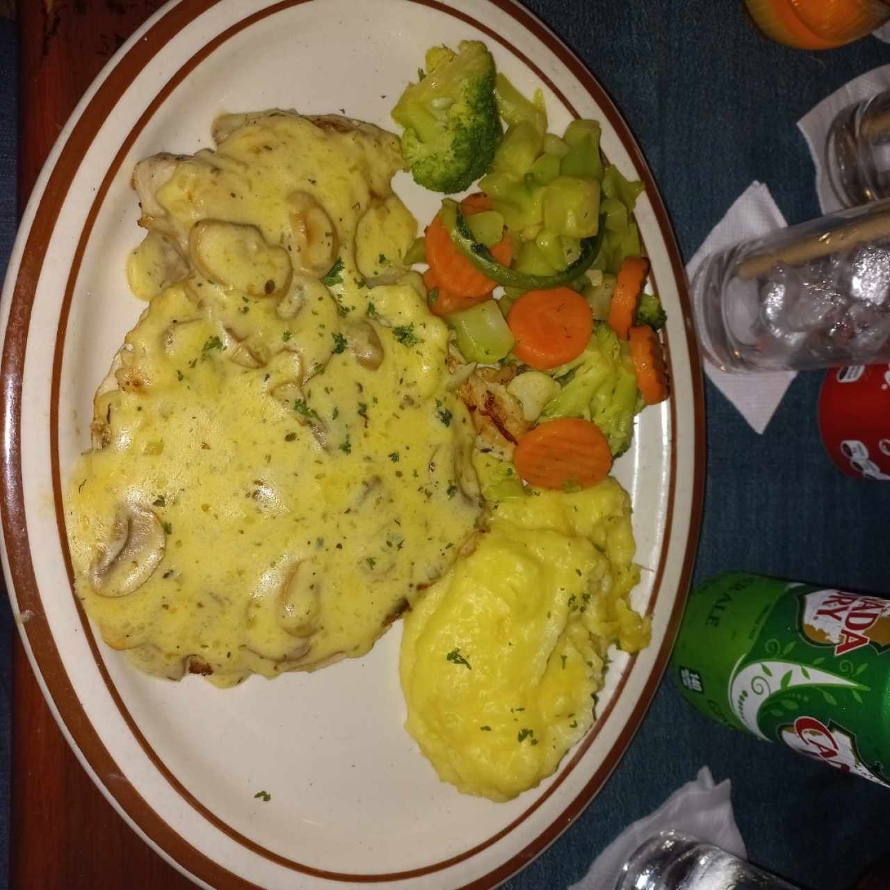 Pollo a la Crema con Hongos