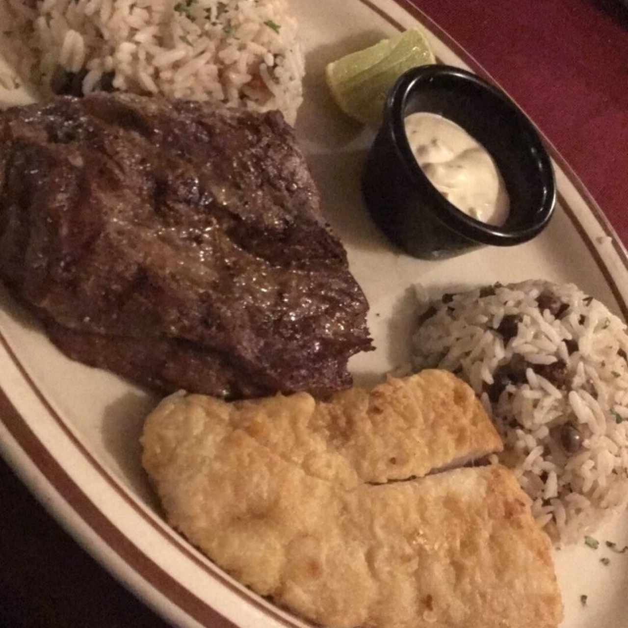 Filete de Res y Corvina a la Plancha 