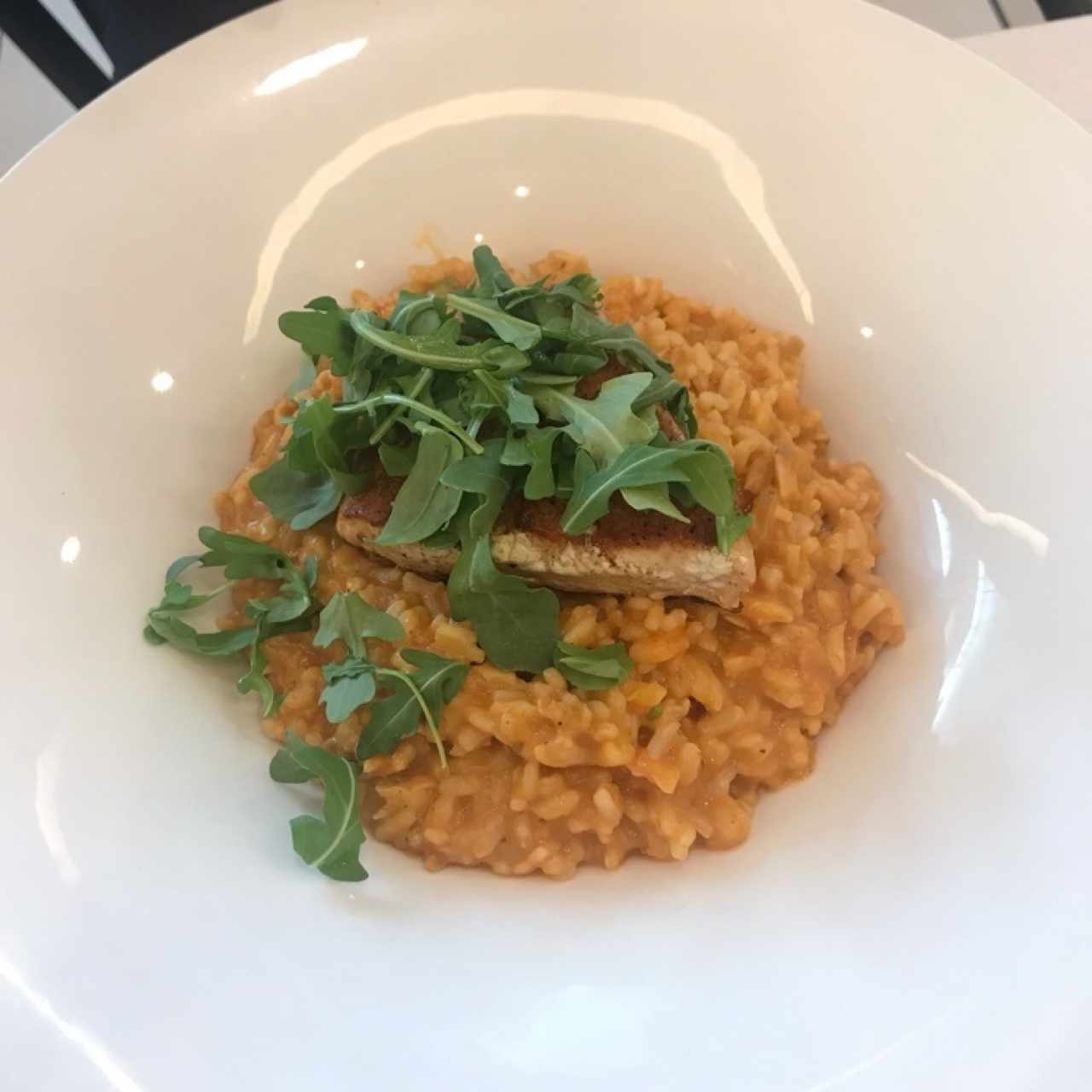 Risotto con salmón 