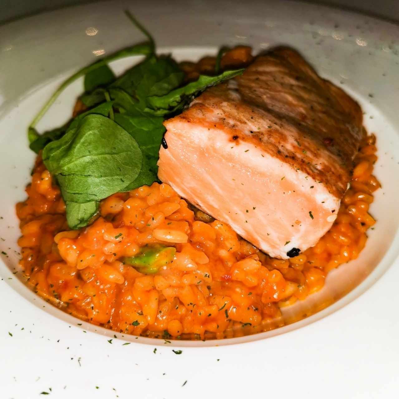 Risotto de Salmón Mediterráneo